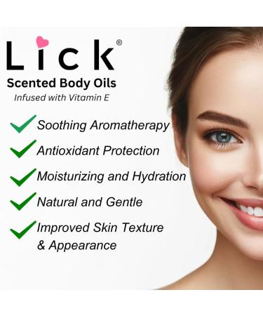 LICK Coconut Scented Body Oil - Moisturizing & Hydrating Vitamin E Infused Body Oil Gel for Women - Soothing Aromatherapy & Antioxidant Protection - Buy Online on GoSupps.com
