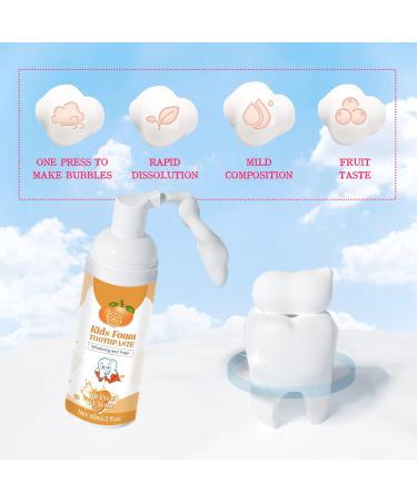 Children's Foam Toothpaste & Electric Toothbrush Set - Whitening & Fresh Breath - 60 ml Aromatic Calcium Formula | 2 Pieces - Buy Online on GoSupps.com