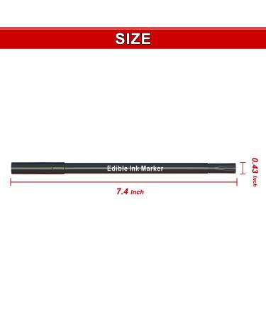 3pcs Black Food Coloring Markers | Double Sided Ultra Fine Tip Edible Pens | Food Grade Gourmet Writer for Decorating, Painting, Drawing | Ideal for Baking, Fondant, Cake, Cookie, Frosting | By Edibleink - Buy Online on GoSupps.com