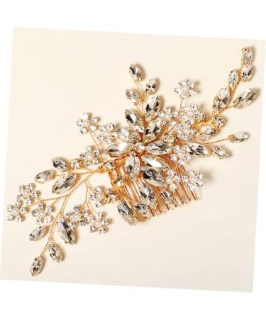 DOITOOL Flower Comb Rhinestone Hair Clips Pearl Hair Barrettes Bride Hair Clip Wedding Pearls Hairpin Women Crystal Hair Comb Tiara Zinc Alloy European and American Hair up Bridesmaid - Buy Online on GoSupps.com