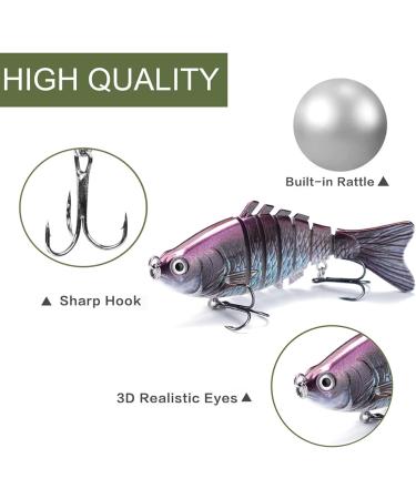 Betterjonny 5-Piece Fishing Bait Set | 10cm Multi Joint Wobbler Jerkbait - 3D Lifelike Swimbait for Hecht Barsch Zander with Hooks & Bait Box - International Shipping Available - Buy Online on GoSupps.com