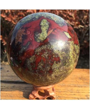 JUKUCKV Dragon Bloodstone Jasper Crystal Sphere Ball - 700g Spiritual Support Gift | International Shipping - Buy Online on GoSupps.com