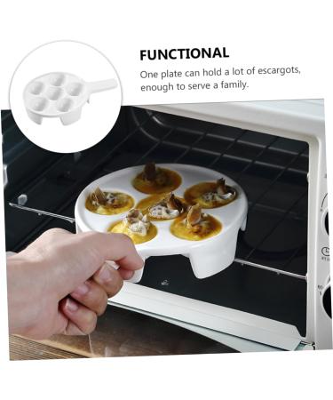 Mikinona 1pc Baked Snails Escargot Dish for Kitchen Server Dish Tableware Plate Escargot Cooking Mushroom Snail Dish Snail Bakeware Escargot Baking Ceramics Food Server Disk White 17X2.9CM White - Buy Online on GoSupps.com