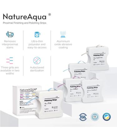Tooth Grinding Paper & Dental Polishing Strips - Medium 50 m 4mm Width 6m Roll - Natureaqua Harz Zahn Polier Interdental Tool (Pink) - Global Shipping Available - Buy Online on GoSupps.com