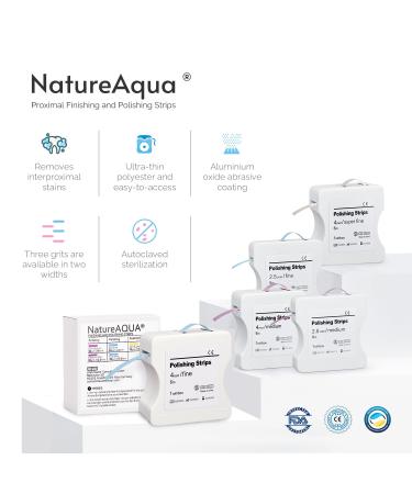 Natureaqua Harz Tooth Polishing Strips - 2.5mm Blue Dental Grinding Paper 6m Roll | Interdental Polishing Tool for Effective Tooth Care - Buy Online on GoSupps.com