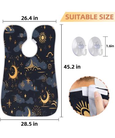 Shop Clouds Moon Stars Beard Bib Apron | Ultimate Beard Hair Catcher for Men | Perfect Father's Day & Anniversary Gift - Buy Online on GoSupps.com