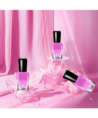 Pink Nail Polish - Quick Drying Long-Lasting Nail Varnish - Color Changing Temperature Control Nail Polish Home Nail Art Design - Without Use UV Lamp 7ml (W09) - Buy Online on GoSupps.com