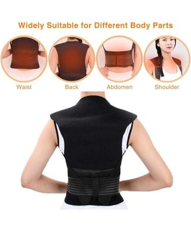 Self-Warming Turmaline Back Support Belt | Magnetic Therapy for Pain Relief | Herniated Disc & Posture Support | Breathable Lumbar Support (Black M/M) - Buy Online on GoSupps.com