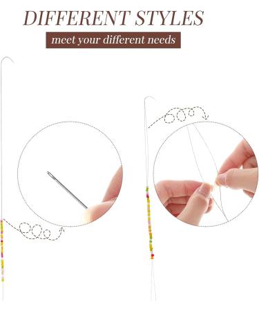 Stainless Steel Curved Needles Set for Jewelry Making - Includes 2 Sizes for String Beading - Buy Online on GoSupps.com