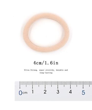 Soft Cotton Hair Ties - 100 Pcs No Slip Scrunchies for Thick Curly Hair (Light Blonde) - Buy Online on GoSupps.com