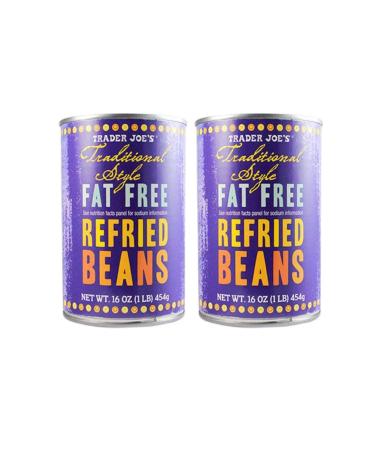 Trader Joe's Traditional Style Fat-Free Refried Beans - 2 Cans (1 lb.)