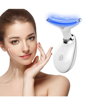 Facial and Neck Massage Kit, Neck Face Tightening Device, 3 Massage Modes Lifts and Tightens Sagging Skin for a Radiant Appearance (White)