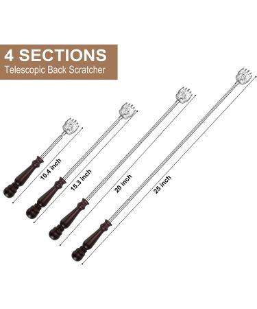 Extendable Telescoping Back Scratcher for Adults - Wooden Handle Portable Backscratcher with Carrying Bag | Ideal for Men and Women - Buy Online on GoSupps.com