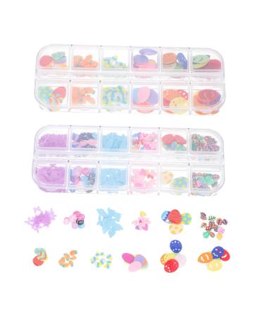 FRCOLOR 4 Boxes Easter Decorations Ornament Nail Accessories Easter Nail Art Decors Diy Nail Decors Nail Art Small Decors Easter Manicure Decors Nails Decorative Supplies Nail Art Supplies