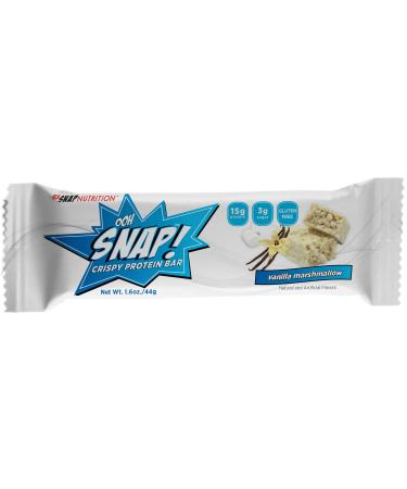 Ooh Snap Nutrition Gluten Free Crispy Protein Bar - Vanilla Marshmallow Flavor - 28 Bars - Buy Online on GoSupps.com