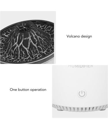 Buy Colourful Flame Essential Oil Diffuser - Ultra Silent Aromatherapy with LED Lights & Volcano Design - 200ml (White) - Shop Internationally - Buy Online on GoSupps.com