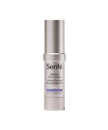 Sent Illumin Eye Cream - Diminish Dark Circles Discoloration Redness and Puffiness Around The Eyes with Patented HSA Niacinamide and Peptides - 0.5 Oz