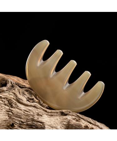 Magiclulu Five Tooth Head Massage Comb - Manual Scalp & Body Acupuncture Massage Tool | Gua Sha Stone Brush | International Shipping Available - Buy Online on GoSupps.com