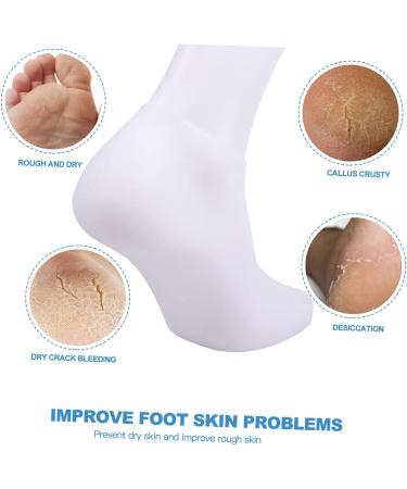 minkissy 1 Pair Protective Socks Feet Treatment Sock Socks for Cracked Heels Sanitary Disposal Bags Moisturizing Gel Socks Silicone Gel Socks Skin Heel Socks White Miss Sebs 19X12cm - Buy Online on GoSupps.com