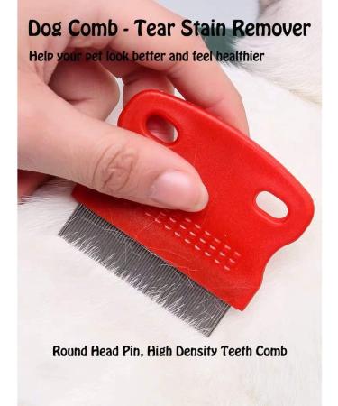 TuNan 7 Pcs Pet Grooming Comb Set for Dogs and Cats - Metal Head Comb for Tear Stain Removal, Long Hair Detangling, Crust and Mucus Removal - Pet Grooming Tool Kit with 5 Comb Types - Buy Online on GoSupps.com