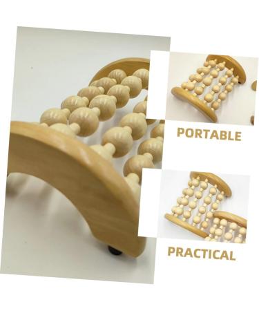 Garvalon Wooden Massage Pillow & Roller - Ultimate Foot & Back Massager Tool for Relaxation & Pain Relief - Buy Online on GoSupps.com