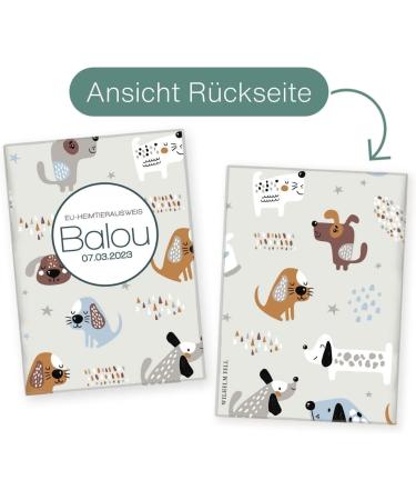 Personalized Wilhelm Fell Case for EU Pet ID Card - Custom Protective Cover for Pet Owners | Unique Gift Idea for Animals - Feature 'Balou' - Buy Online on GoSupps.com