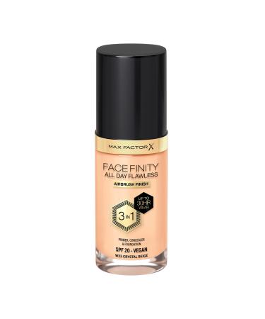 Max Factor Facefinity 3-in-1 All Day Flawless Foundation SPF 20 Crystal Beige 200 g Crystal Beige 200 g (Pack of 1)