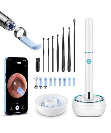 Ear Wax Removal Tool Earwax Removal Kit with 8 Pcs Ear Set Ear Cleaner with Camera Ear Camera with Light Ear Cleaner Camera with 6 Ear Spoon Ear Cleaner for iOS & Android