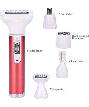 5-in-1 Women's Electric Razor - Portable USB Charging Painless Hair Removal for Face Bikini Legs & More - Buy Online on GoSupps.com