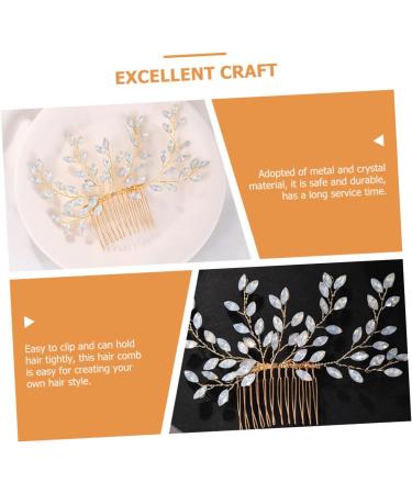 Ipetboom Sweet Rhinestone Hair Accessories Bead Threader Womens Hair Accessories Rhinestone Headpiece Wedding Hair Comb Beads Tiara Bridal Hair Comb Clip Hair Piece Metal Rhinestones Bride - Buy Online on GoSupps.com