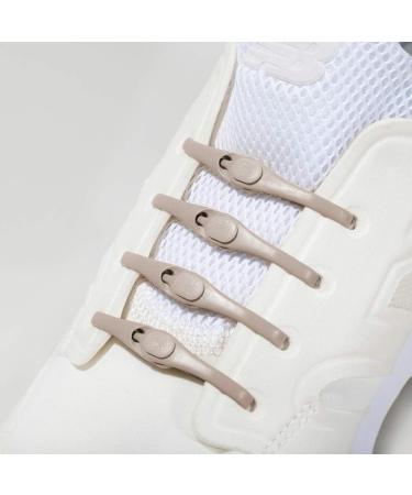HICKIES Elastic Tie-Free Shoelaces 2.0 - Taupe Tan | Comfortable Versatile No-Tie Laces for Easy Fit - International Shipping Available - Buy Online on GoSupps.com