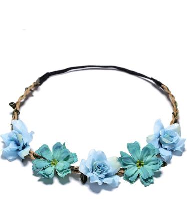 Flower Crown Headband Wreath - Bridal Hair Accessories for Weddings Festivals & Photography | 6 PCs - Buy Online on GoSupps.com