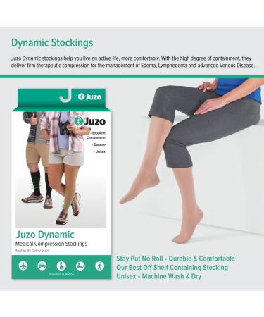 Juzo Dynamic Varin 3512 Thigh-High Compression Sock 30-40mmHg | Silicone Top Band | Regular Beige - International Shipping Available - Buy Online on GoSupps.com