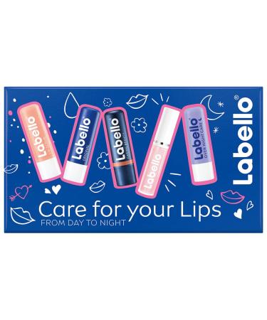 Labello Gift Set - Moisturizing Lip Care Set | 5 Pack with Lip Stick Gloss & More | Perfect for Hydrated Lips | International Shipping - Buy Online on GoSupps.com