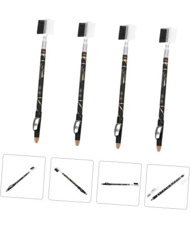 FOMIYES 12 Pcs Two-in-one Eyebrow Pencil Eyebrow Pen Black Eyeliner Makeup Eyebrow Pencils Tool Girl - Buy Online on GoSupps.com