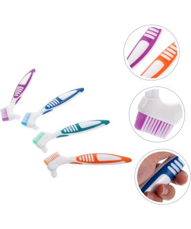 Fomiyes 4-Piece Toothbrush Stops - Brushwood Cleaning Tool for Home Prosthesis & Dentures | Denture Cleaner & Colored Rubber TPE Hand Tools - Buy Online on GoSupps.com