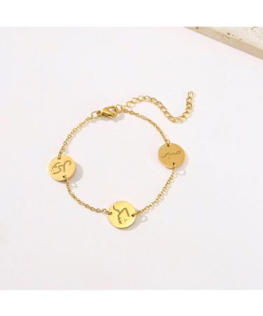 Kuaiyiju Arabic Coin Bracelet - Elegant Stainless Steel Pendant Jewelry for Women & Girls | Perfect Gift in Gold - Buy Online on GoSupps.com