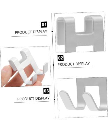Alipis 6 Pcs Hook up Stainless Steel Hooks Cabinet Door Dual Hooks Wreath Hat Hooks Double The Hook 4X4CMx3pcs Silverx3pcs - Buy Online on GoSupps.com