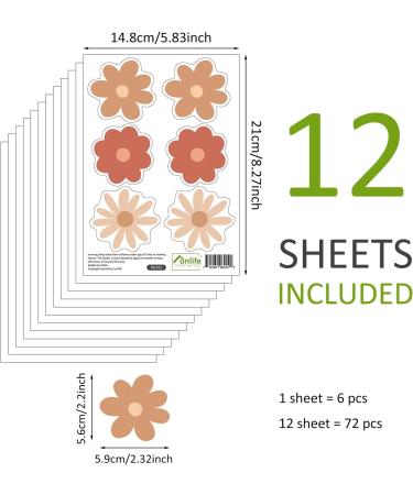 Funlife Brownish Red Daisy Wall Decal - Peel and Stick Kids Wall Art for Nursery, Bedroom, Playroom - Buy Online on GoSupps.com