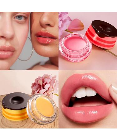 Qifylmaf Honey & Strawberry Lip Balm Lip Mask Hydrate Repair Prevent Dry Cracked Lip Effective Reduces Lip Lines Vitamin E Moisturizing Propolis Sleeping Lip Care (2Pcs Honey & 2Pcs Strawberry) - Buy Online on GoSupps.com