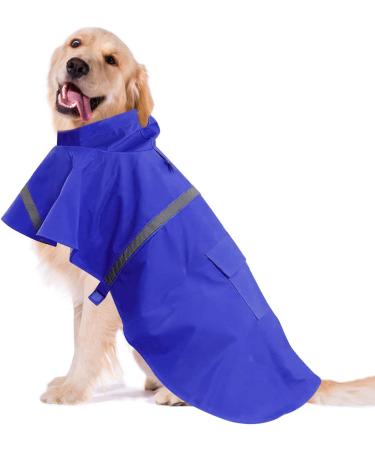 Ocsoso Waterproof Dog Coat with Hood - Adjustable Rain Jacket for Small & Medium Dogs Cats & Kittens - Blue S - Buy Online on GoSupps.com