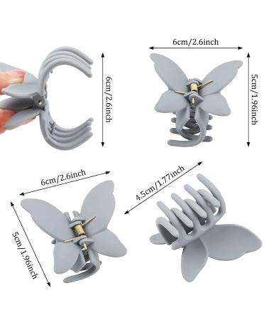 12 Pcs Butterfly Claw Clips - Non Slip Matte Jaw Clips - Strong Hold Hair Clamps for Women & Girls - 12 Colors - Buy Online on GoSupps.com
