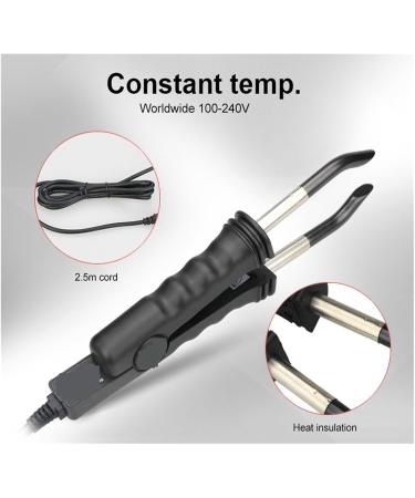 Hair extension iron Hair Extension Iron Connector Fusion Hair Extension Keratin Bonding Salon Tool Constant Temperature Heat Connector(Pink) - Buy Online on GoSupps.com
