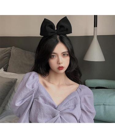 Hair Band Bow Headbands Headdress Bowknot Hair Bands Big Bow Halloween Hair Hoop Hair Accessories for Cosplay Costume Decor (Black) - Buy Online on GoSupps.com