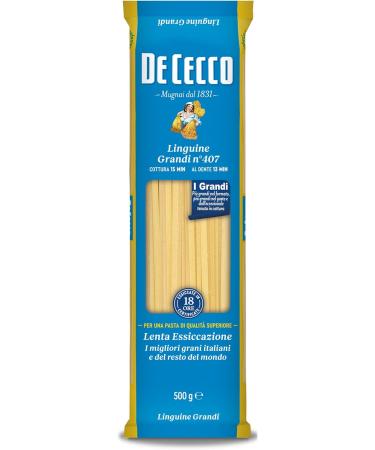  De Cecco Pack of 12 De Cecco 100% Italian Linguine Grandi pasta no. 407 500g - Buy Online on GoSupps.com
