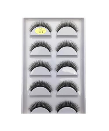 UAMOU 10/50 Boxes 37 Style 5 Pairs Natural 3D False Eyelashes Makeup Fake Eye Lashes Faux Cils Make Up Beauty Maquillaje Cheerfully (Color : 5Pairs X13 Size : 10 Boxes 50Pairs)