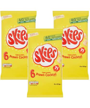 Snack Pack Bundle With Skips Tingly Prawn Cocktail Flavour 6x13.1g (3 Pack) - Buy Online on GoSupps.com