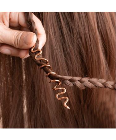 28 Pcs Braid Hair Accessories Celtic Hair Jewelry Dreadlock Accessories Loc Jewelry Hair Braid Coil Jewel Hair Cuffs Hair Clips for Women Girls rose gold - Buy Online on GoSupps.com