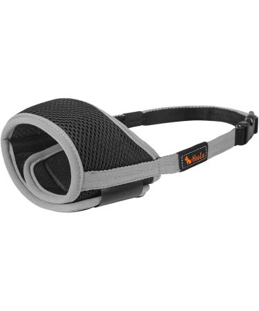 Heele Adjustable Nylon Muzzle for Dogs - Breathable Safe Anti-Biting Chewing & Barking - Small to Medium (M Gray) - Buy Online on GoSupps.com
