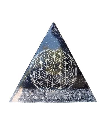 Shungite Orgonite Pyramid Orgonite Shungite Orgonite Pyramid Shungite EMF Protection Flower of Life